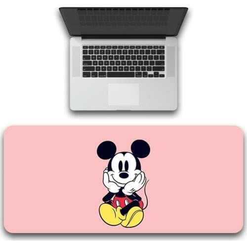 Pink Mickey Mouse Pad 80x30cm Large Minnie Gamer mat Waterproof Desk Mat Computer Mousepad Keyboard Table Cover birthday Gift