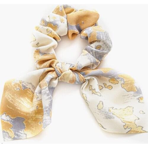 Vintage Tie dye Hair Rope Women Cute Cat Ear Scrunchies 2021 New Korean Hair Ties Elastic Hairbands Ladies Hair Accessories