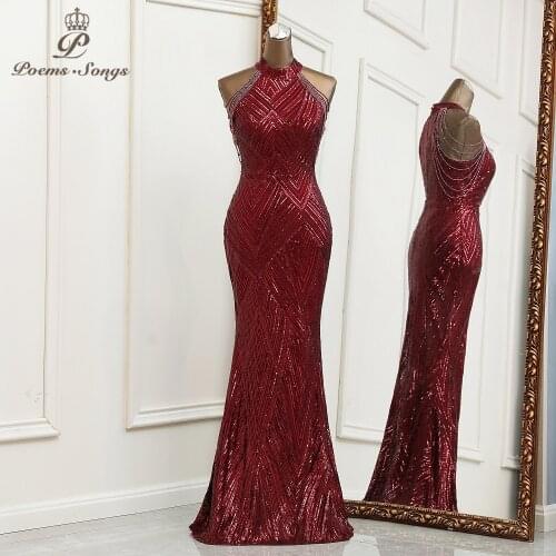 Sexy Elegant mermaid evening dress robe de soiree femme vestidos de fiesta bridesmaid dress mariage robe vestidos party dress