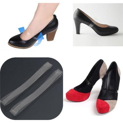 1 Pair Shoe Accessories Invisible Elastic Silicone Transparent Shoelaces For High Heel Shoes Clear Shoe Laces Shoelace Straps