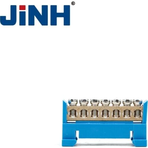 1Pcs 7Pin 12PIN Screw Brass Din Rail Terminal Block Earth and Neutral Blocks