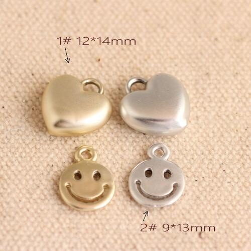 10pcs/lot Zinc Alloy Gold Silver Mini Sweet Hollow Love Heart Shape Charms For DIY Earrings Jewelry Making Accessories YZ267