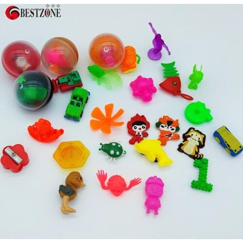 Cute 20 Pcs/Pack Diameter 45 MM Half Transparent Plastic Capsules 1.8‘' Toy Ball Different Animals For Vending Machine