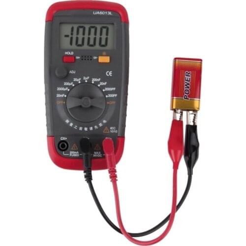 2017 Newest UA6013L Auto Range Digital LCD Capacitor Capacitance Test Meter 0.1 to 20,000 Picofarads Multimeter