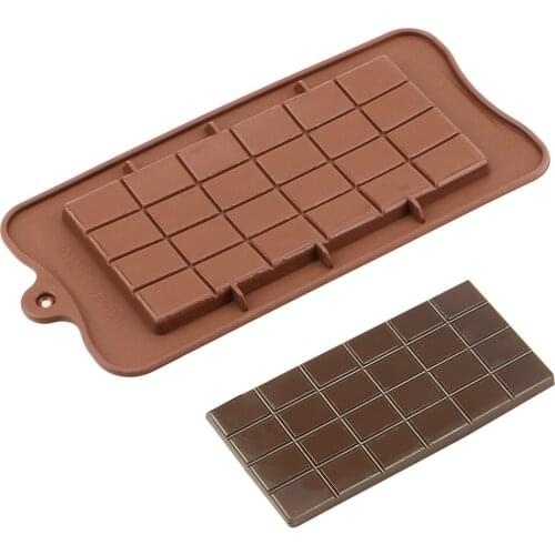 24 Cavity Silicone Candy Bar Sugar Cake Mold Waffle Pudding Mold Kitchen Ice Block Tray Bakeware Chocolate Mold Cake Tool