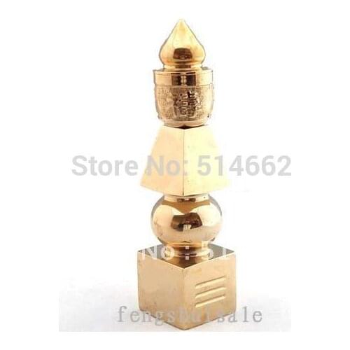 Feng Shui 8" Five-Element Pagoda With Fuk Luk Sau