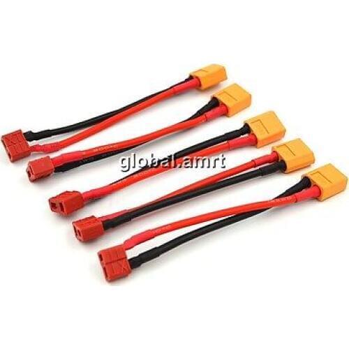 5x Anti-skid T Plug Female to XT60 Plug Female Adapter Converter Lipo Battery