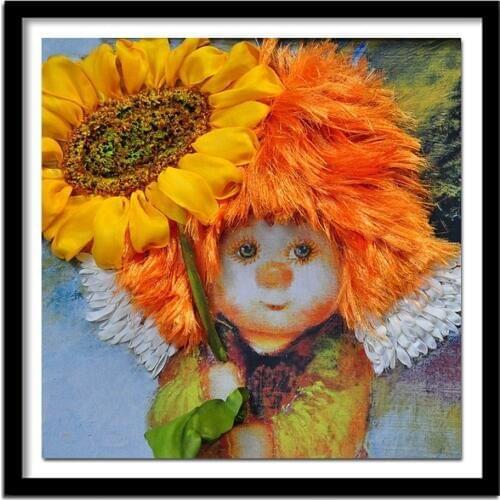 5D Diamond Painting Cross Stitch Sunflower Angel Diy Full Diamond Embroidery Needlework Diamond Home Decor FG076