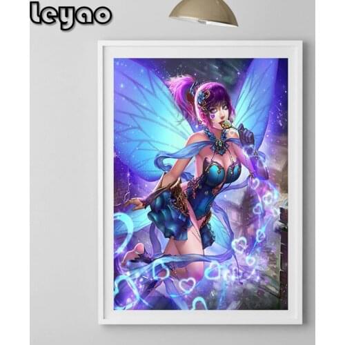 5D DIY Diamond Painting cross stitch Fairy Elf Girl Mosaic full square round diamond embroidery rhinestone decor