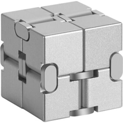 Aluminum Alloy Material Infinite Cube Novelty Decompression Toy Creative Vent Decompression Cube Toy