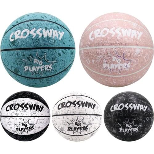 Crossway Basketball Cute Printed Candy Colors Flat Resistant School Children Training Basketbal for Hardwood Court