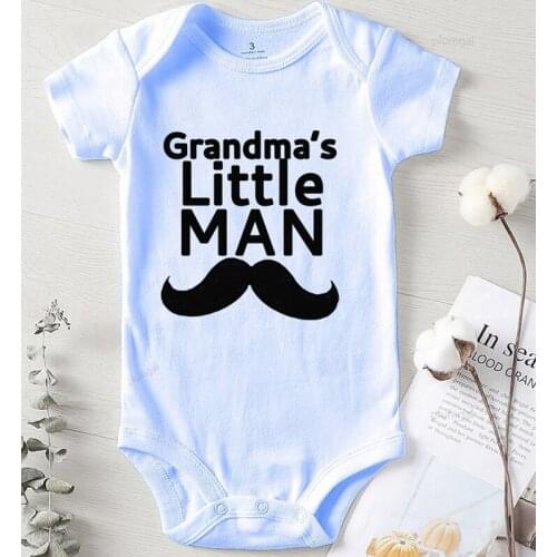 One Piece Jumpsuit Toddler Girl Winter Clothes Romper for new born Kids Outfits Printing Grandpas Little Man Infant Girls