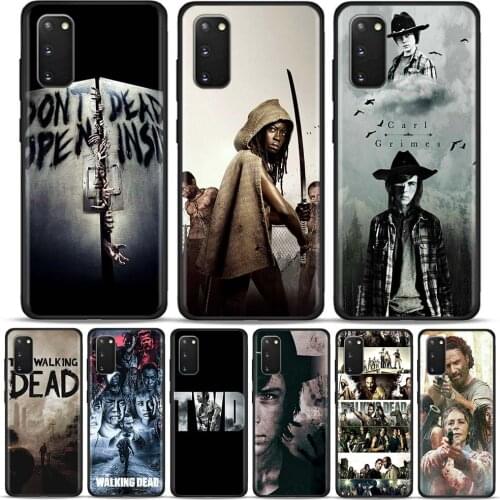 Phone Case for Samsung Galaxy S20 Ultra S10 Plus S10E S8 S9 5G 20 8 9 10 21 Plus Fundas Bumper Black Soft TPU The Walking Dead