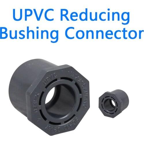 CHi-Quality UPVC Reducing Bushing Connector Aquarium Tank Tube Joints Garden Water Pipe Connectors 1 Pcs