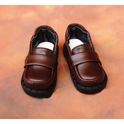 N01-X018 children handmade toy 1/4 1/6 Doll Accessories BJD/SD doll shoes brown Student shoes 1 pair