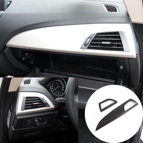 Car Instrument Panel Trim For BMW 1 2 Series F20 F21 F22 12-17 Carbon Fiber Pattern Dashboard Panel Cover Sticker Car Decoration