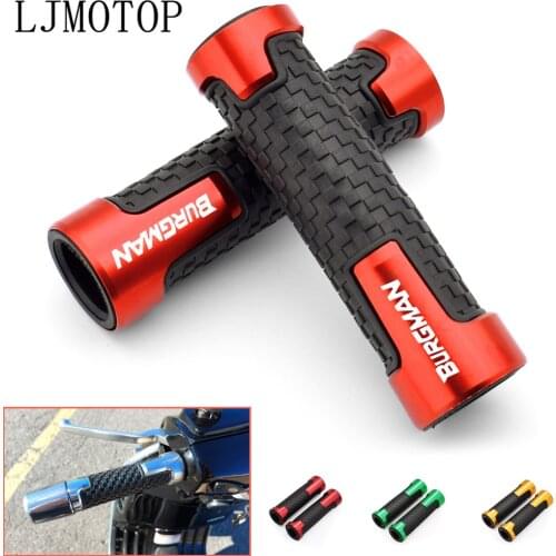 For SUZUKI BURGMAN 650 400 125 250 AN650 AN400 AN125 AN200 19 2020 Motorcycle 7/8" CNC Aluminum Rubber Gel Handle Bar Hand Grips