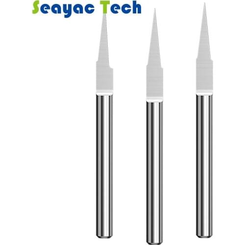 Computer engraving tool 3.175 flat bottom sharp knife 30degree cutter angle acrylic rosewood alloy embossed sharp knife