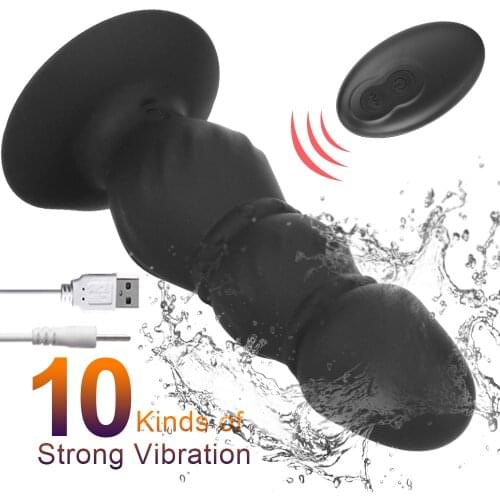 Sex Toys For Men Bead Dildo Vibrator Prostate Massager Vibrator 10 Speeds Anus Vibrating Dildo G-Spot Stimulation Remote Control