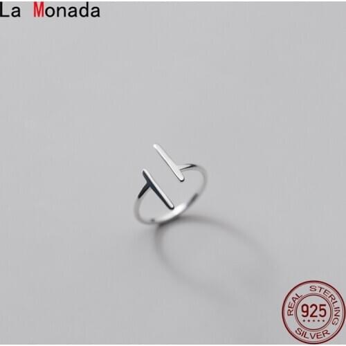 La Monada 45mm-50mm 925 Sterling Silver Rings For Women Trend Stick Silver 925 Jewelry For Women Ring On Finger For Girls