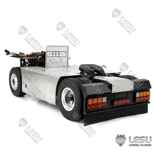 LESU Metal 4*4 Chassis for 1/14 RC TAMIYA Sca Tractor Truck 27T Motor Servo Lights TH16593-SMT3