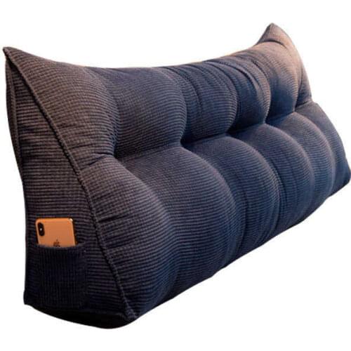 Nordic Brief bed head triangle cushion Removable wash corn grain Wick Velvet pillow bed sofa bed cushion meditation pillow