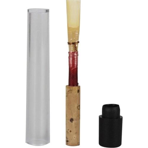 1pc Oboe Reed Medium Cork Reed Handmade With Plastic Case Tube For Beginners Oboe Accessories High-grade Gift Black Red Part