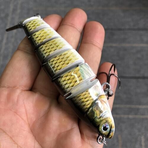 10cm 15.5g swimbait lure Multi Jointed fish Wobblers Lifelike Fishing Lure 6 Segment Swimbait Crankbait Fishing Tackle