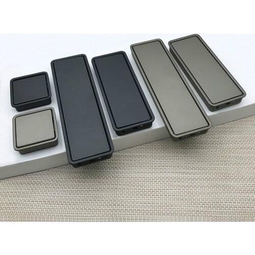 Simple Concealed Zinc Alloy Knob and Handle Drawer Pull Modern Sliding Door Slotted Embedded Invisible Door Pull Hardware