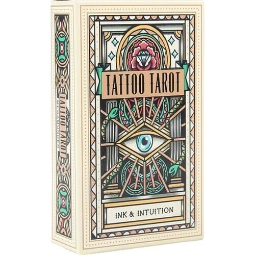 Tattoo Tarot Board Game Entertainment Creative Divination Game Card With Full English PDF Guidebook For Child Adult