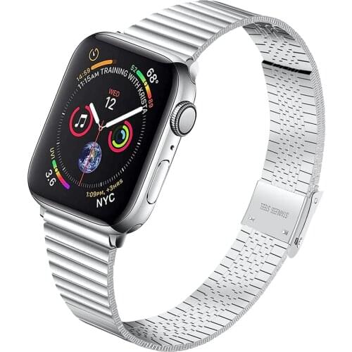 For Apple Watch Wristband Series 6 5 4 3 2 1 SE 40mm 44mm 38mm 42mm iWatch Band Stainless Steel Strap for Applewatch Bracelet