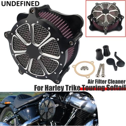 Motorcycle Air Filter Cleaner Intake System Kit CNC Cut for Harley Touring Road King Electra Street Glide FLHX Softail Dyna FXD