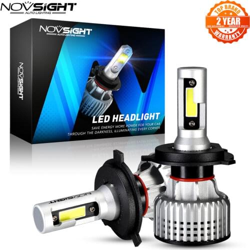 NOVSIGHT Super Bright Car Headlight Bulbs h7 led h7 h11 h1 h3 hb3 hb4 h8 h13 9007 72W 10000LM h4 led lamp light bulbs for auto