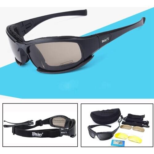 Tactical Polarized Army Sunglasses Military Goggles 4 Lens Kit Men War Game Outdoor Sport Hiking Fishing Sunglasses