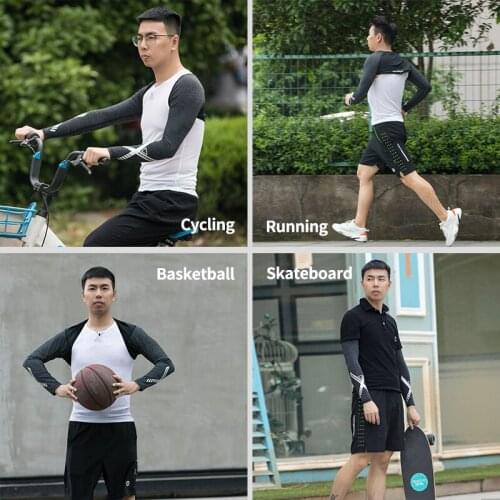 Cycling Arm Sleeves ROCKBROSS Summer Ice Silk Anti-UV Shawl Cuff Men Women Volleyball Fishing Running Outdoor Sports Arm Warmers