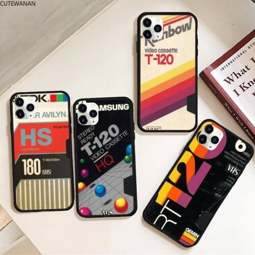 Vintage Cassette Tape Vhs poster Phone Case Rubber for iPhone 12 pro max mini 11 pro XS MAX 8 7 6 6S Plus X 5S SE 2020 XR case