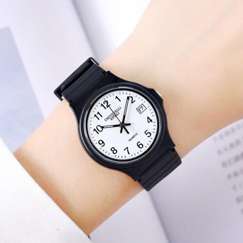 Waterproof Watch Men and Women Casual Little Black Watch Tide Simple Creative Calendar Week Women Watches Ladies Men Gift Sport