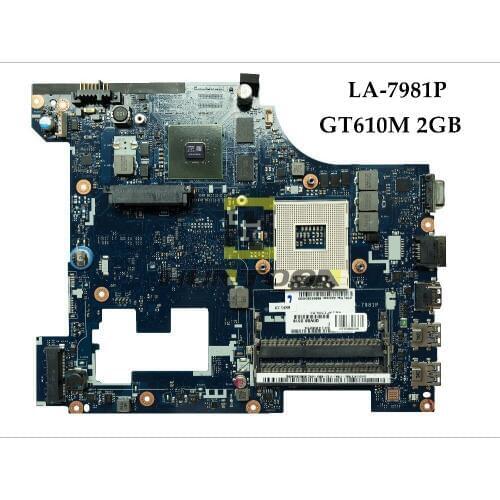 High quality for Lenovo Ideapad G580 laptop Motherboard QIWG5-G6-G9 LA-7981P HM76 PGA989 DDR3 GT610M 2GB 100% Fully Tested