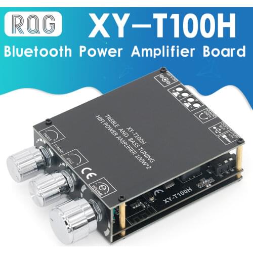 XY-T100H 100w+100w TPA3116D2 Bluetooth 5.0 Power Audio Amplifier Board Home Theater Amplifiers Stereo Treble And Bass Adjustment
