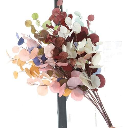 1Pc Artificial Eucalyptus Leaf Portable Beautiful Faux Silk Flower Shooting Prop Fake Plant for Table decor home Decoration