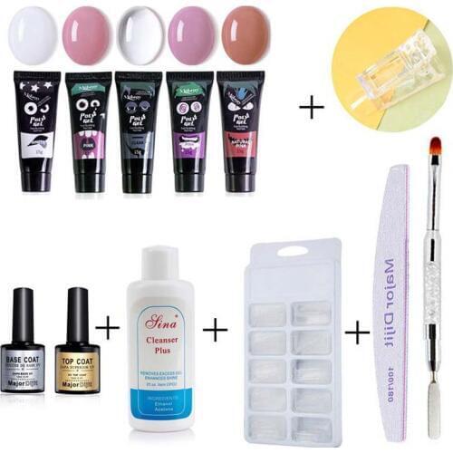 12pcs/lot Poly Nail Acrylic Gel Set Nail Polish Art Quick Building Nail Extension UV Gel Varnish Gel Lacquer Kit