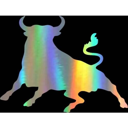 14*10.6CM Spanish Bull Fashion Cool Sticker Vinyl Car Sticker On Car Styling Waterproof Decals 3D Black/Silver/Laser