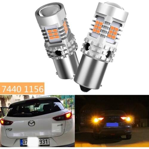 2X 7440 W21W Led Bulb Car Canbus NO ERROR For Ford Focus 2 3 1 Mk2 Fiesta Mondeo Fusion Transit 1156 P21W PY21W Led Turn Signal