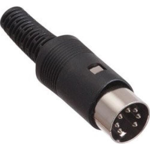 50 pcs DIN Plug Solder Connector with Plastic Handle Male 7 Pin