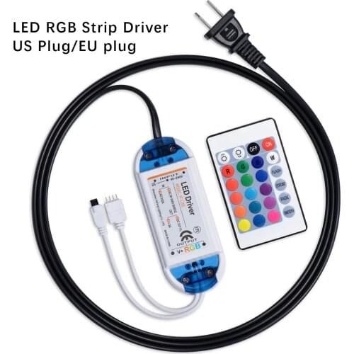 AC90-240V To DC12V 5A 60W Power Adpter LED Driver with 24 Keys Remote Control for RGB Strip Light