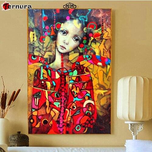5D DIY Diamond Painting Abstract cute girl Full Drill Square round Drill Mosaic Diamond Embroidery Cross Stitch Decoration Home