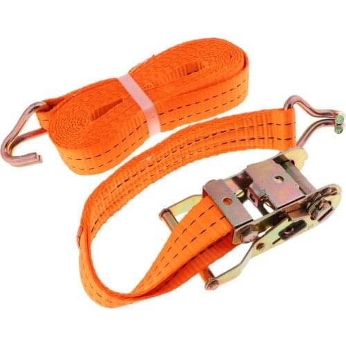 Car Luggage Tensioner with Screw Multifunctional Ratchet Tie Down Nylon Strap 6m