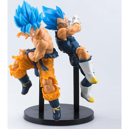 Dragon Ball Legend Blue Hair Goku Vegeta Strongest Fit Action Figure Boxed Decoration PVC Anime Figurine Model