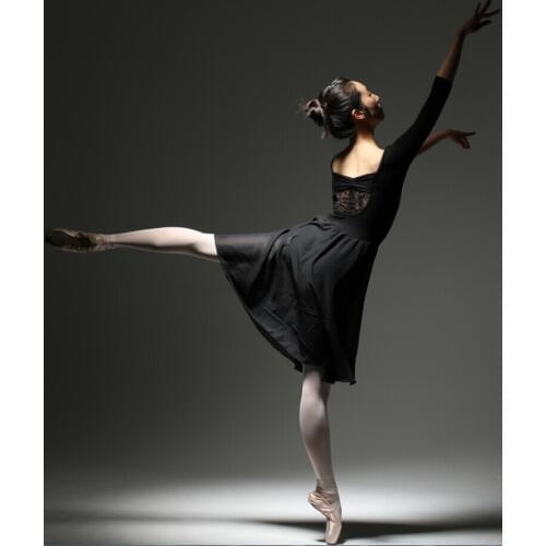 Lace back bowknot adult Ballet leotard uniforms