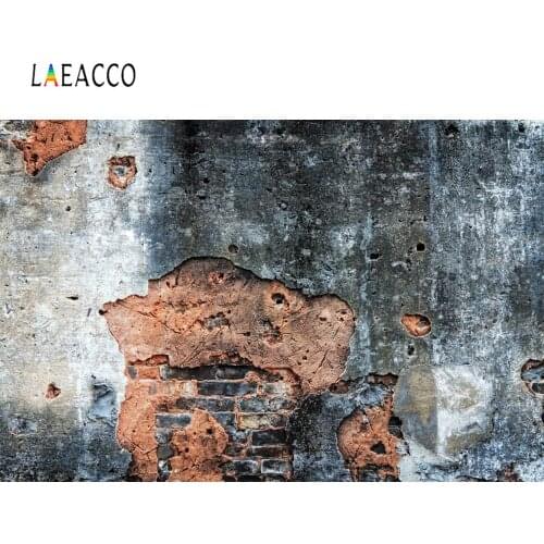 Laeacco Photo Backgrounds Old Fade Cement Brick Wall Grunge Party Wallpaper Scenic Photography Backdrop Photo Studio